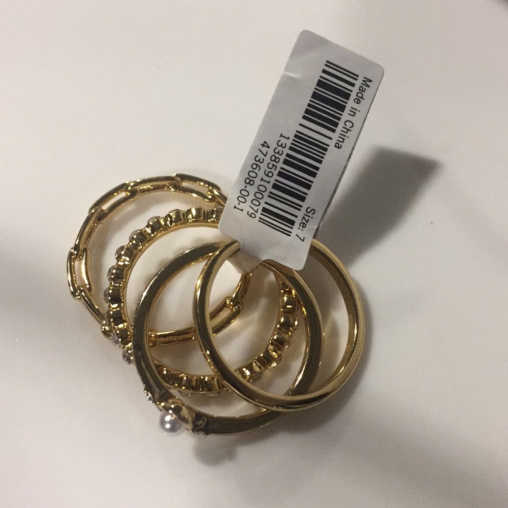 Banana Republic Stackable Gold Tone Ring 4pcs. - image 1